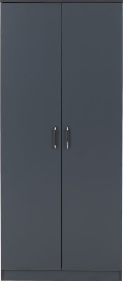 Seconique Dakota 2 Door Wardrobe Dark Grey