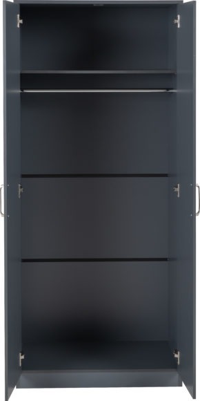 Seconique Dakota 2 Door Wardrobe Dark Grey