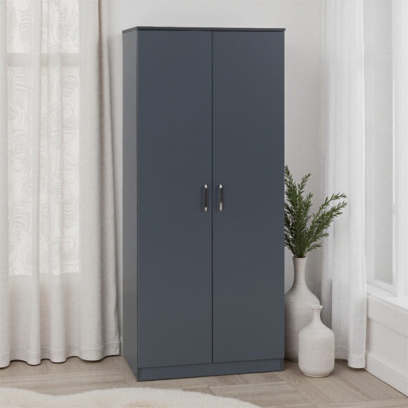 seconique Dakota 2 Door Wardrobe Dark Grey