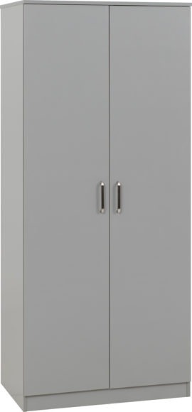 Seconique Dakota 2 Door Wardrobe Light Grey