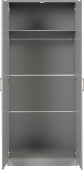 Seconique Dakota 2 Door Wardrobe Light Grey