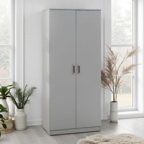 seconique Dakota 2 Door Wardrobe Light Grey