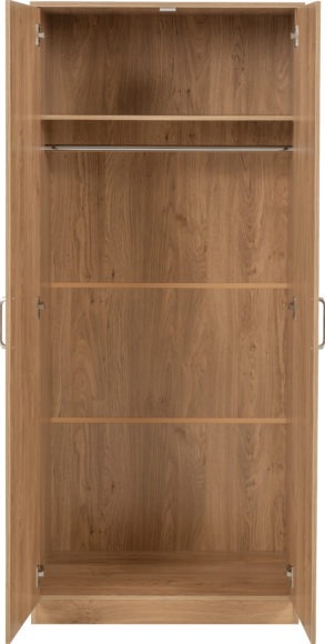 Seconique Dakota 2 Door Wardrobe Oak Effect