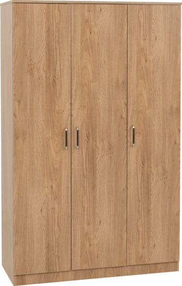 Seconique Dakota 3 Door Wardrobe Oak Effect