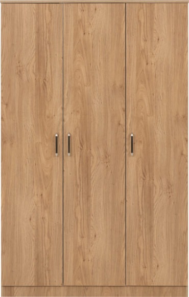 Seconique Dakota 3 Door Wardrobe Oak Effect