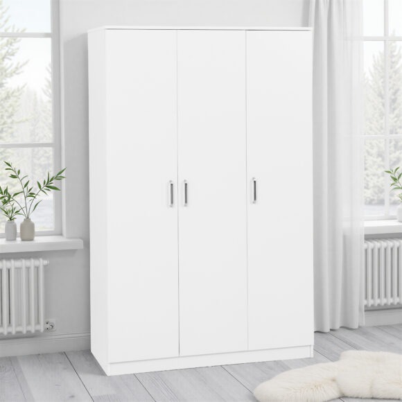 seconique Dakota 3 Door Wardrobe White
