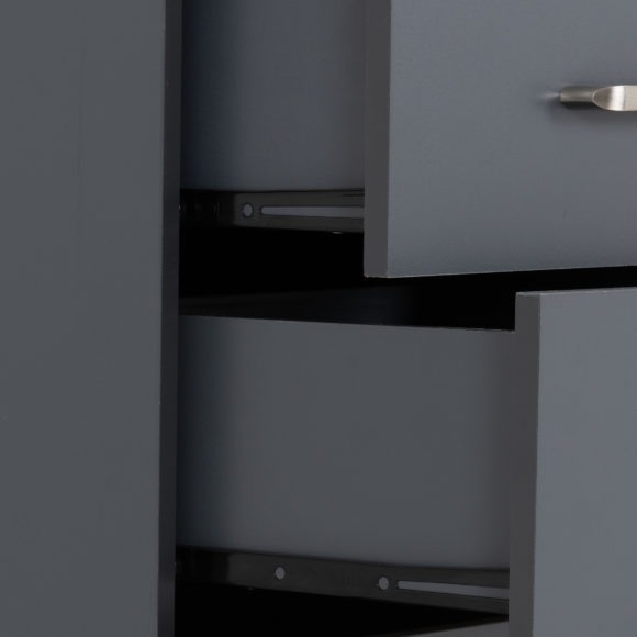 Seconique Dakota 3 Drawer Bedside Dark Grey