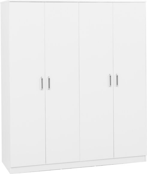 seconique Dakota 4 Door Wardrobe White