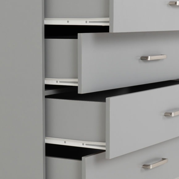 Seconique Dakota 4 Drawer Chest Light Grey