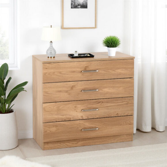 seconique Dakota 4 Drawer Chest Oak Effect