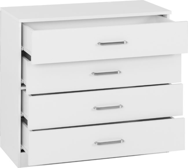 Seconique Dakota 4 Drawer Chest White