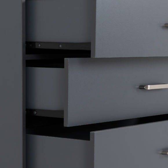 Seconique Dakota 5 Drawer Chest Dark Grey