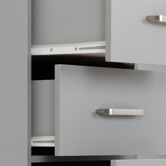 Seconique Dakota 5 Drawer Narrow Chest Light Grey