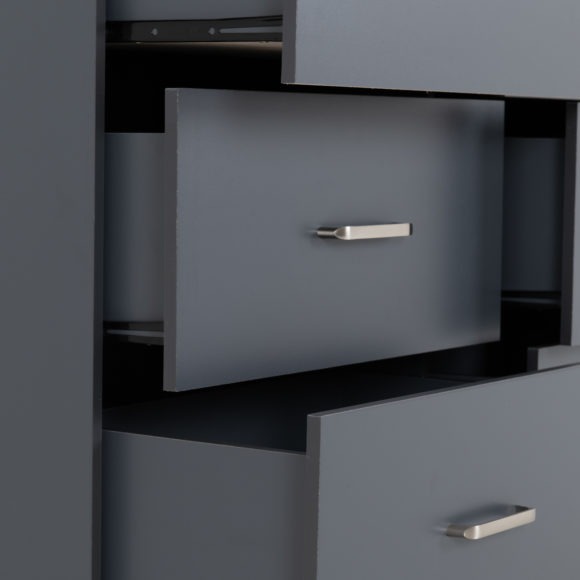 Seconique Dakota 6 Drawer Chest Dark Grey