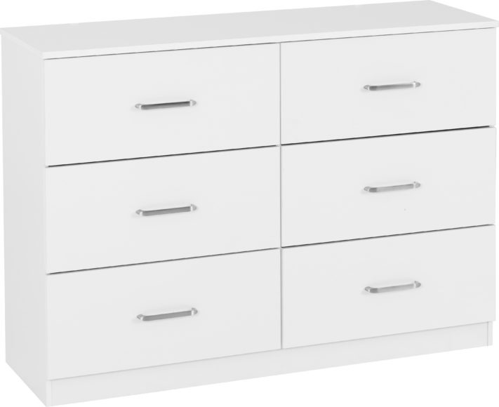 Seconique Dakota 6 Drawer Chest White