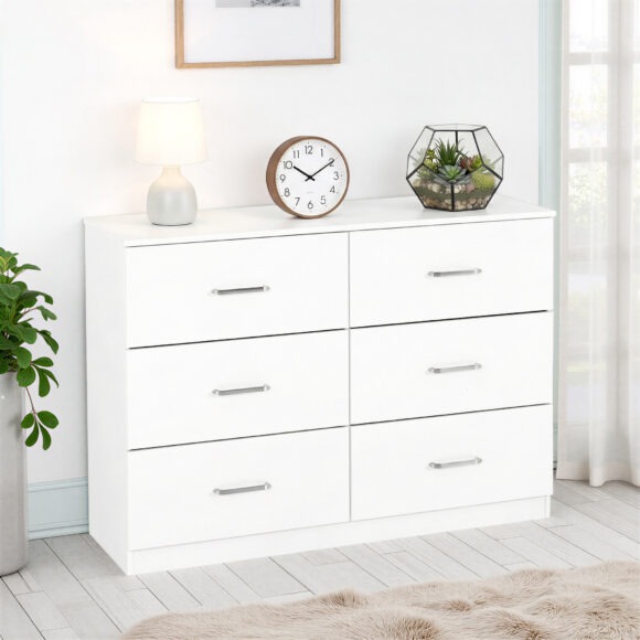 seconique Dakota 6 Drawer Chest White