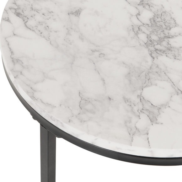 Seconique Dallas Side Table Marble/Black