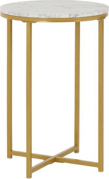 seconique Dallas Side Table Marble/Gold Effect
