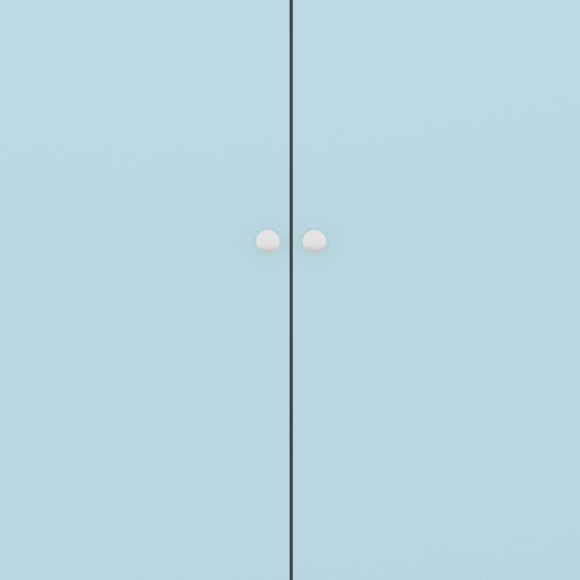 Seconique Denver 2 Door Wardrobe White/Blue Gloss