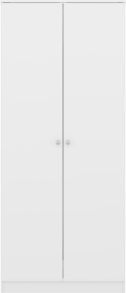 Seconique Denver 2 Door Wardrobe White Gloss