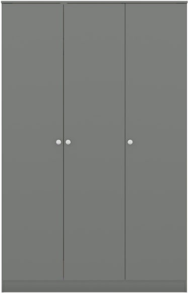 Seconique Denver 3 Door Wardrobe Grey Gloss