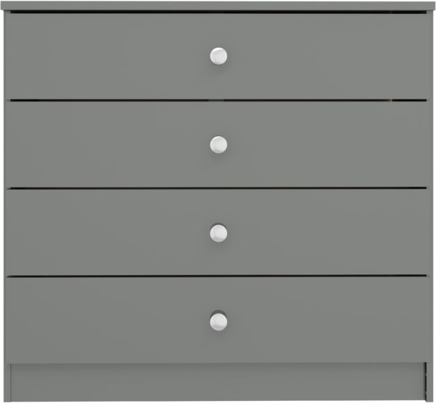 Seconique Denver 4 Drawer Chest Grey Gloss