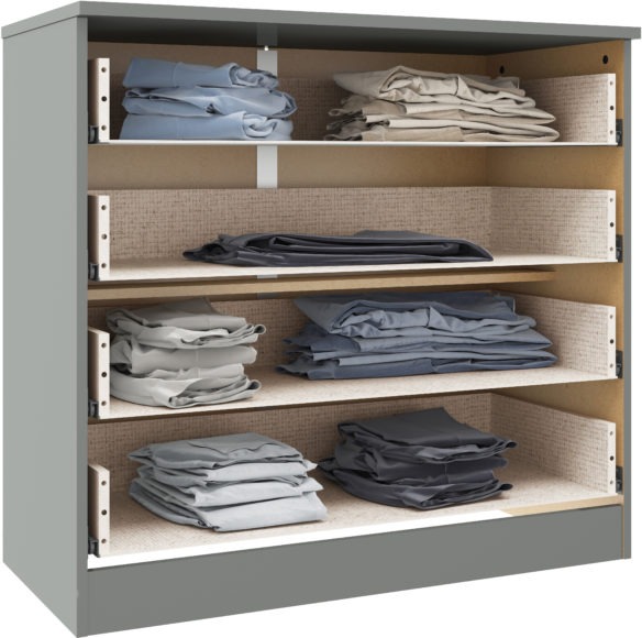 Seconique Denver 4 Drawer Chest Grey Gloss