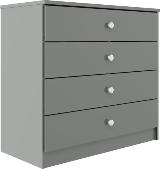 seconique Denver 4 Drawer Chest Grey Gloss