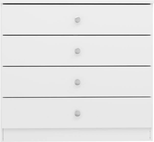 Seconique Denver 4 Drawer Chest White Gloss