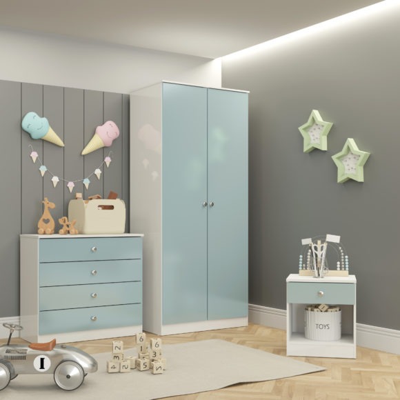 seconique Denver Trio White/Blue Gloss