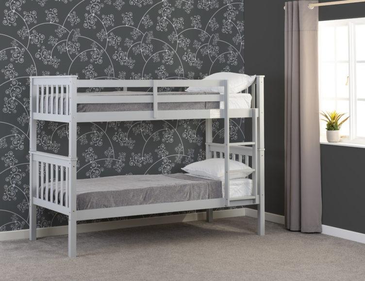 Seconique Erin 3' Bunk Bed Light Grey