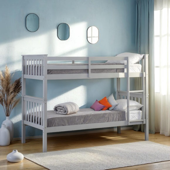 seconique Erin 3' Bunk Bed Light Grey