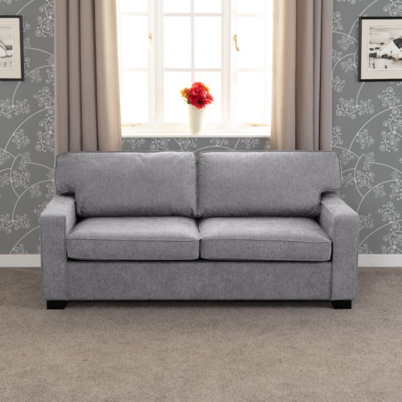 Seconique Eton Sofa Bed Light Grey Fabric