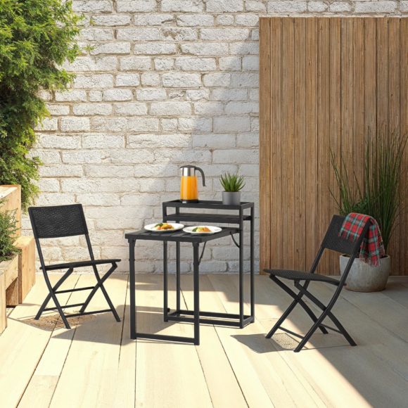 seconique Foldaway 1+2 Garden Set Black
