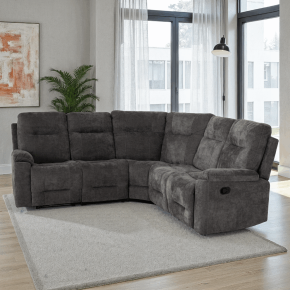 seconique Guildford Corner Sofa Grey Fabric