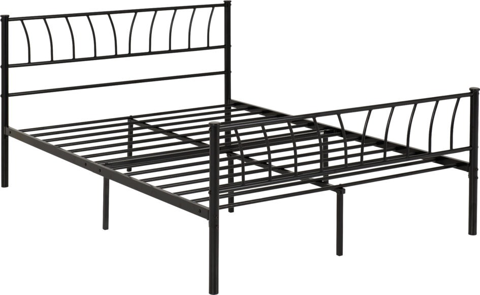 Seconique Harlow 4'6" Bed Black