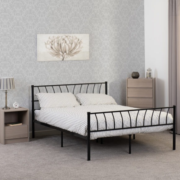 seconique Harlow 4'6" Bed Black