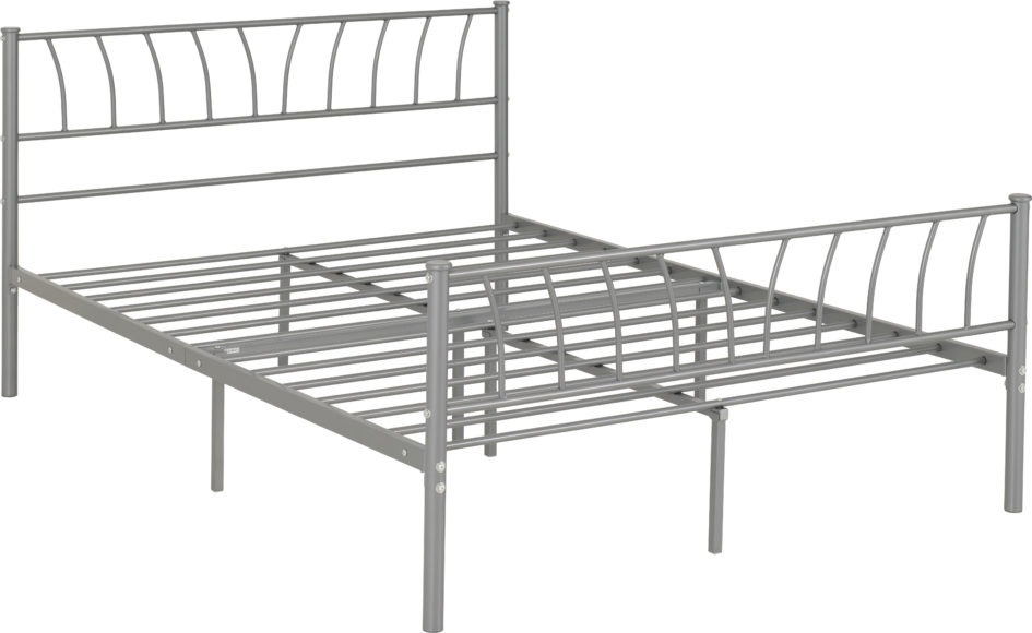 Seconique Harlow 4'6" Bed Silver