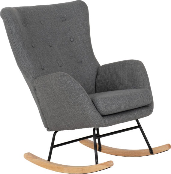 Seconique Hayden Rocking Chair Dark Grey Fabric