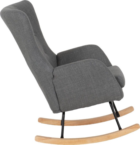 Seconique Hayden Rocking Chair Dark Grey Fabric