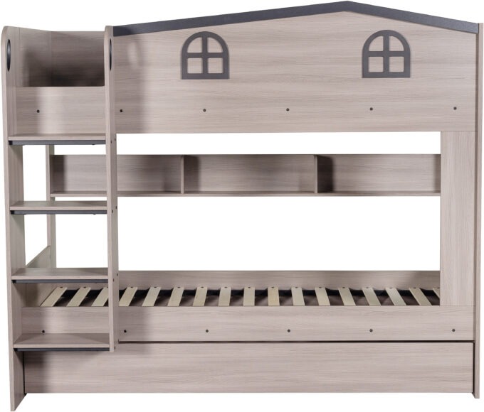 Seconique Hector Bunk Bed & Trundle Set Ash Grey