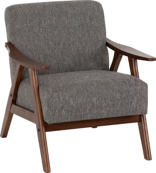 Seconique Kendra Accent Chair Grey Fabric