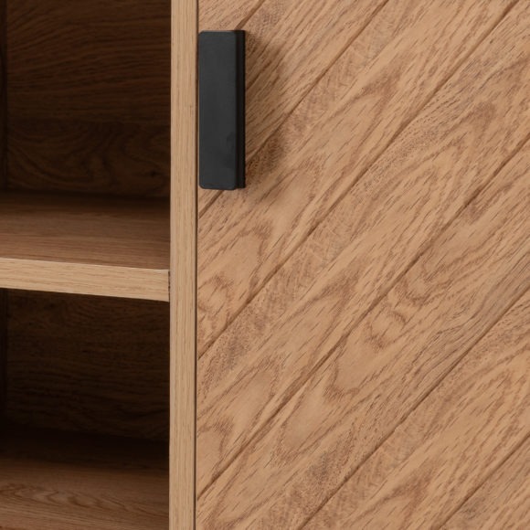 Seconique Leon 2 Door TV Unit Medium Oak Effect