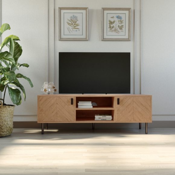 seconique Leon 2 Door TV Unit Medium Oak Effect