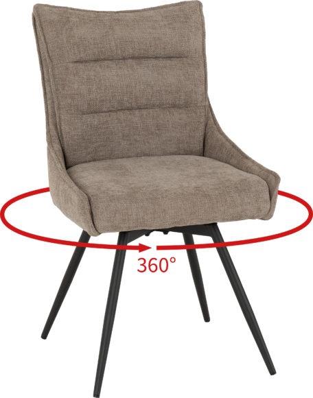 Seconique Lewis Swivel Chair (2 Per Box) Fawn Fabric