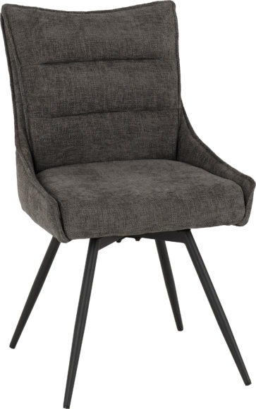 Seconique Lewis Swivel Chair (2 Per Box) Grey Fabric