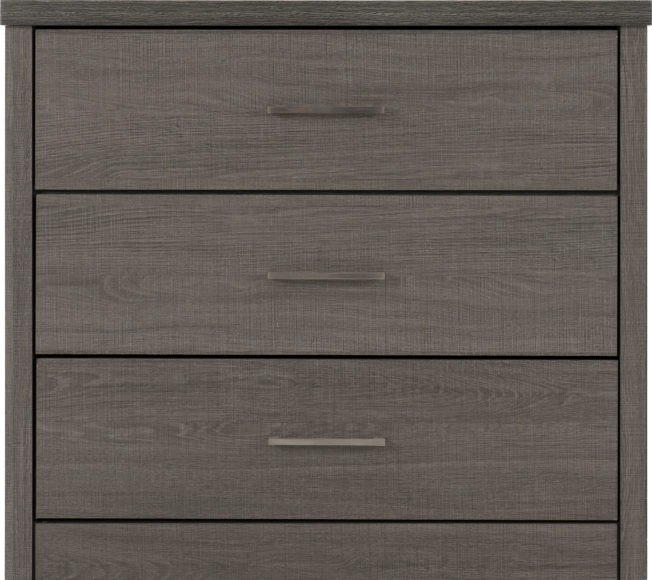 Seconique Lisbon 3 Drawer Chest Black Wood Grain