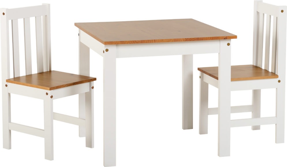 Seconique Ludlow 1+2 Dining Set White/Oak Lacquer