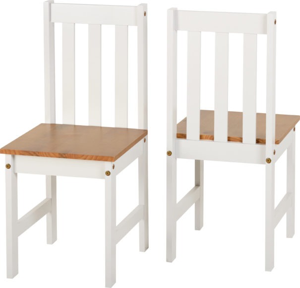 Seconique Ludlow 1+2 Dining Set White/Oak Lacquer