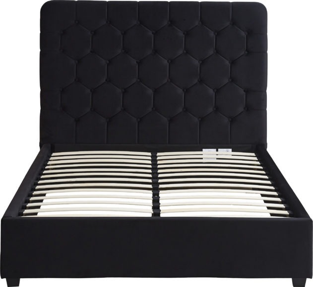 Seconique Madison 5' Bed Black Velvet Fabric